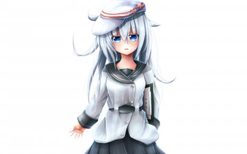 Картинка аниме kantai+collection девушка взгляд фон