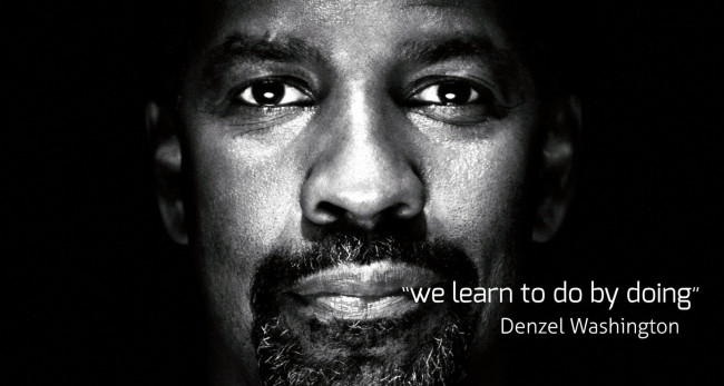 Обои картинки фото мужчины, denzel washington, борода, фраза, лицо, актер