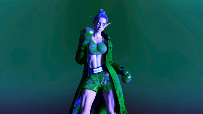 Обои картинки фото 3д графика, эльфы , elves, фон, взгляд, девушка