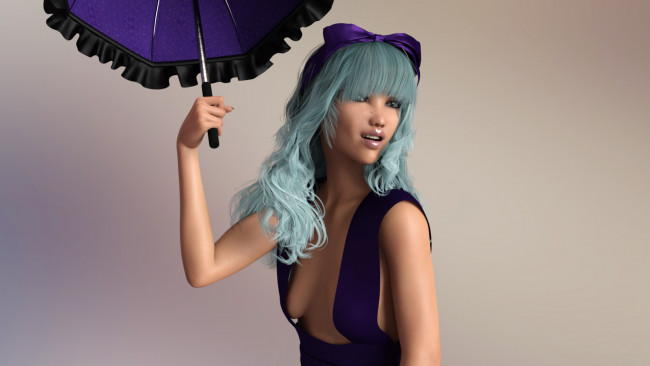 Обои картинки фото 3д графика, люди , people, фон, взгляд, девушка