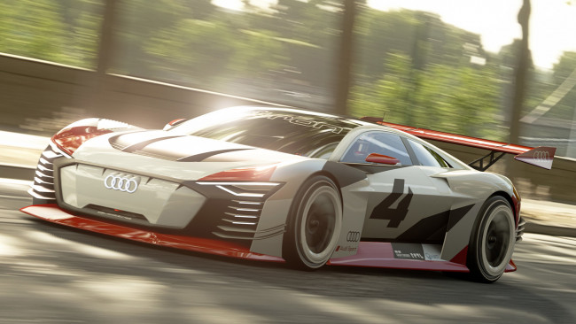 Обои картинки фото audi e-tron vision gran turismo 2018, автомобили, audi, vision, e-tron, 2018, turismo, gran