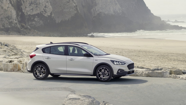 Обои картинки фото ford focus active 2019, автомобили, ford, 2019, focus, active, белый