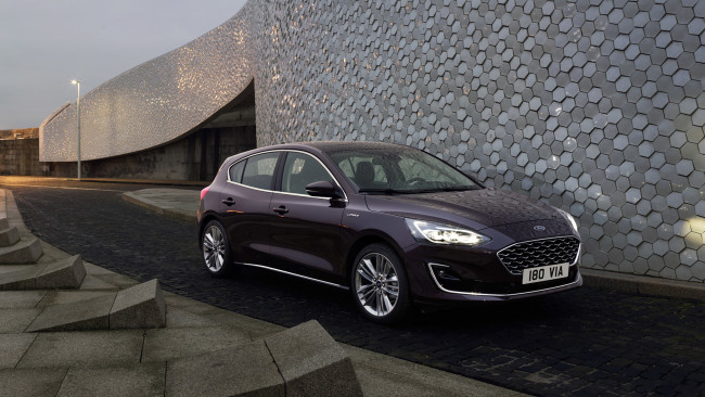 Обои картинки фото ford focus hatchback vignale 2019, автомобили, ford, focus, фиолетовый, 2019, vignale, hatchback