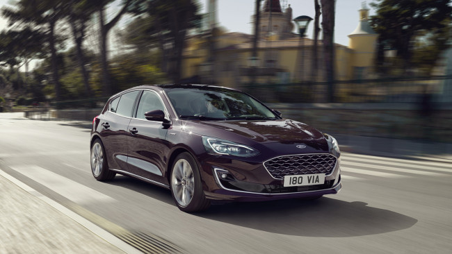 Обои картинки фото ford focus hatchback vignale 2019, автомобили, ford, фиолетовый, 2019, vignale, focus, hatchback