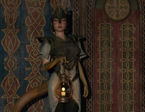 Картинка 3д+графика фантазия+ fantasy фон взгляд девушка