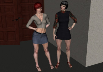 Картинка 3д+графика люди+ people взгляд девушки фон