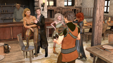 Картинка 3д+графика фантазия+ fantasy фон взгляд девушки