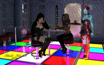 Картинка 3д+графика фантазия+ fantasy девушки взгляд фон