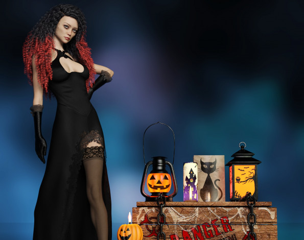 Обои картинки фото 3д графика, праздники , holidays, фон, взгляд, девушка