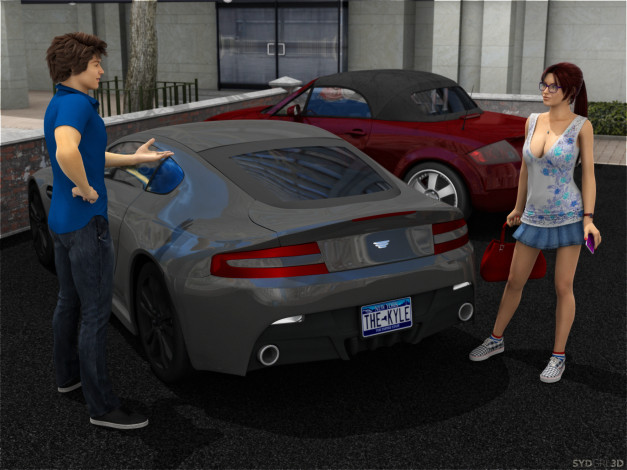 Обои картинки фото 3д графика, люди-авто, мото , people- car ,  moto, фон, взгляд, девушки