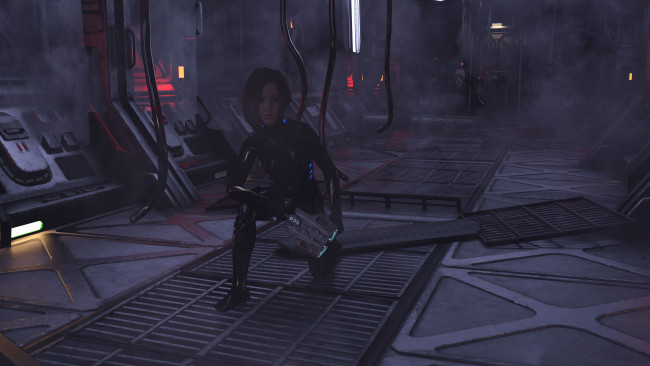 Обои картинки фото 3д графика, фантазия , fantasy, фон, взгляд, девушка