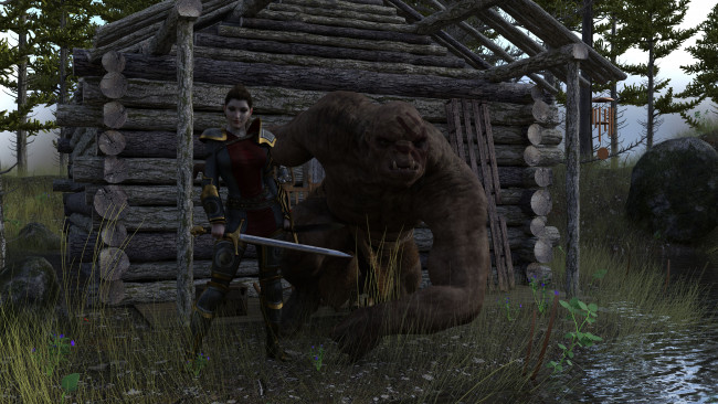 Обои картинки фото 3д графика, фантазия , fantasy, взгляд, девушка, фон