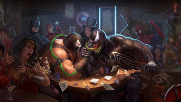 Картинка рисованное комиксы супергерои