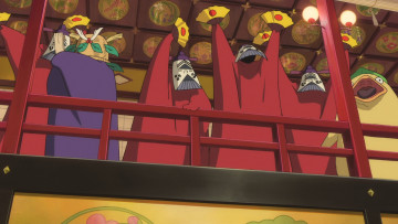 Картинка аниме spirited+away духи балкон веера