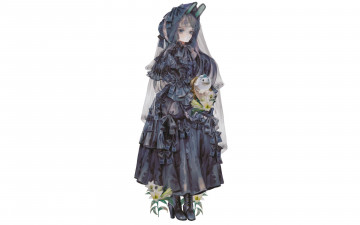 Картинка аниме животные +существа девушка ушки зверек