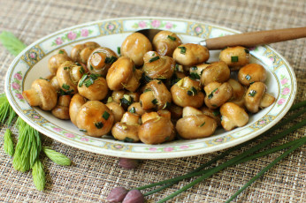 Картинка еда грибы +грибные+блюда жареные шампиньоны