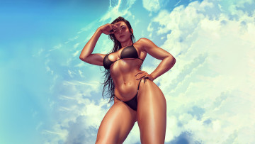 Картинка рисованное люди красивая девушка