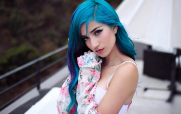 Картинка fay девушки -+рыжеволосые+и+разноцветные синеволосая лицо