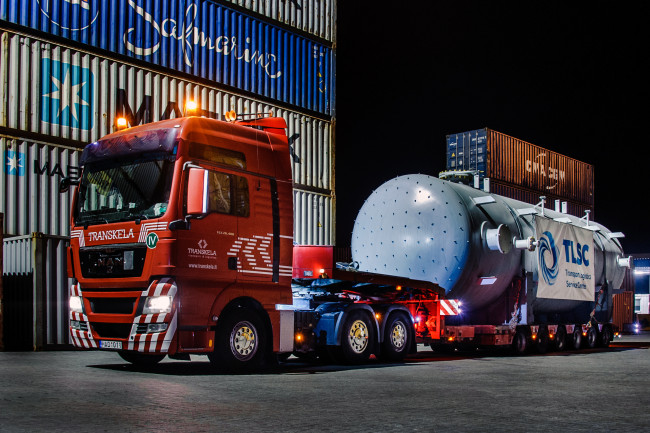 Обои картинки фото автомобили, man, transkela, перевозка, негабаритного, груза