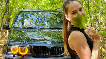 Картинка автомобили -авто+с+девушками красивая девушка bmw