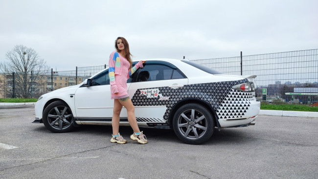 Обои картинки фото автомобили, -авто с девушками, mazda, 6, sports