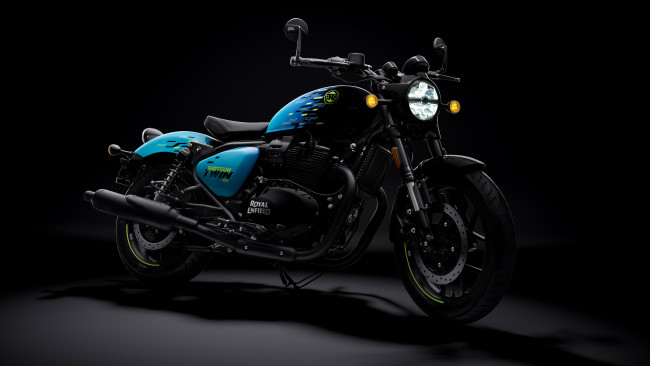 Обои картинки фото мотоцикл, мотоциклы, royal enfield, крутой, черный, красивый