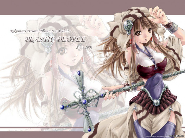 Обои картинки фото аниме, plastic, people