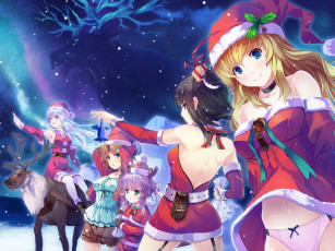 Картинка аниме merry chrismas winter