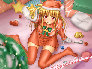 Картинка аниме merry chrismas winter