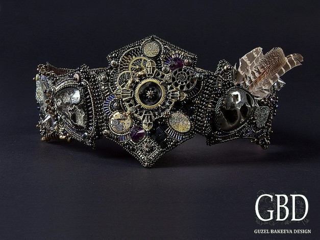 Обои картинки фото гузель, бакеева, небесный, охотник, разное, украшения, аксессуары, веера, пояс
