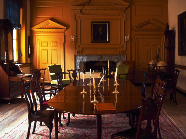 Обои картинки фото интерьер, столовая