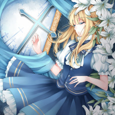 Картинка аниме *unknown другое девушка платье крест