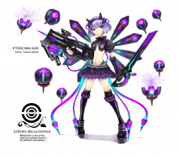 Картинка аниме weapon blood technology девушка оружие