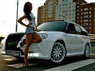 Картинка автомобили авто девушками