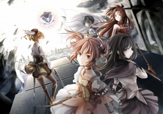 Картинка аниме mahou shoujo madoka magika akemi homura kaname sakura kyouko tomoe mami miki sayaka magica