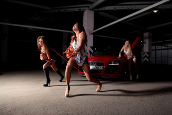 Картинка автомобили авто девушками