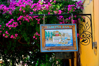 Картинка разное элементы архитектуры бугенвиллея таверна вывеска