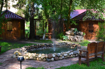 Картинка города фонтаны кафе парк