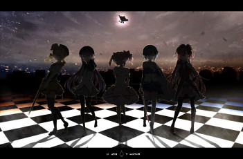 Картинка аниме mahou shoujo madoka magika sakura kyouko kaname akemi homura tomoe mami miki sayaka magica