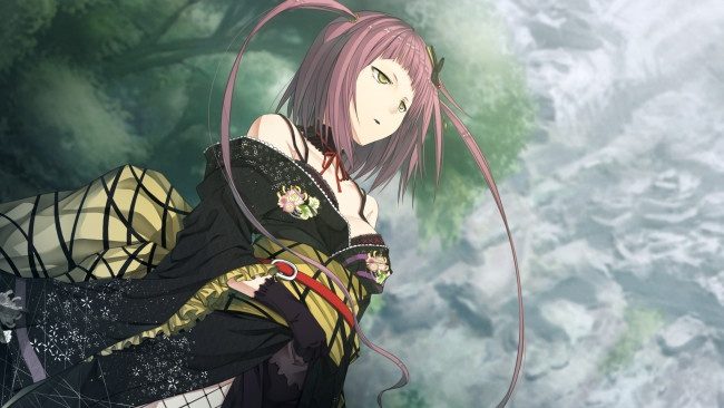 Обои картинки фото аниме, monobeno, девушка