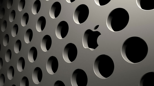 Обои картинки фото компьютеры, apple, яблоко, метал