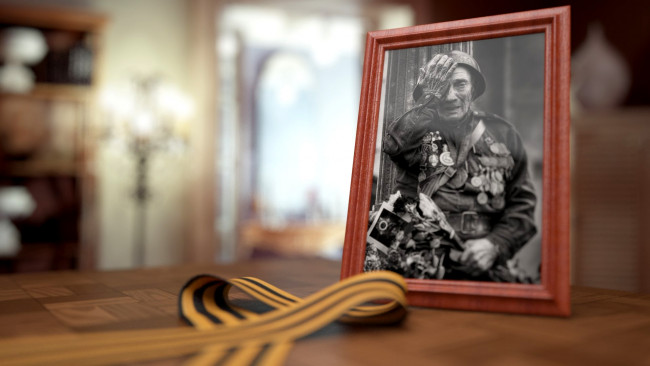 Обои картинки фото праздничные, день, победы, рамка, победа, фото