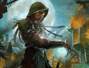 Картинка видео+игры legend+of+the+cryptids луна магия посох колдун капюшон огонь ночь поселение парень