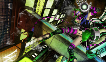 Картинка видео+игры league+of+legends fan art cyberpunk jinx league of legends