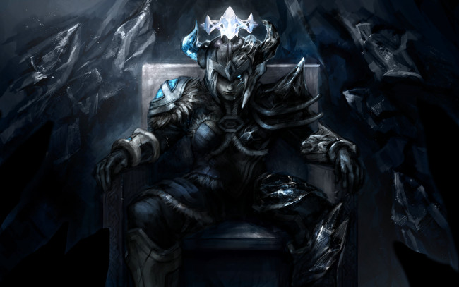 Обои картинки фото видео игры, league of legends, лед, шлем, девушка, броня