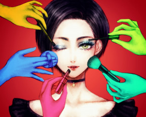 Картинка аниме unknown +другое макияж девушка