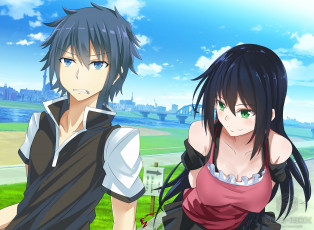 Картинка аниме unknown +другое девушка взгляд фон парень