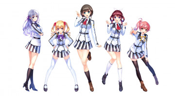 Картинка аниме unknown +другое девушки взгляд фон