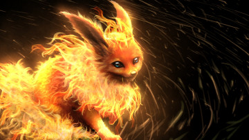 Картинка аниме pokemon flareon