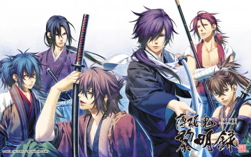 Картинка аниме hakuoki парни